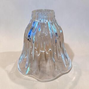 Vintage Tulip Petal Crystal Glass Globe Light Shade
